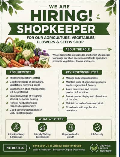 Shopkeeper Required
