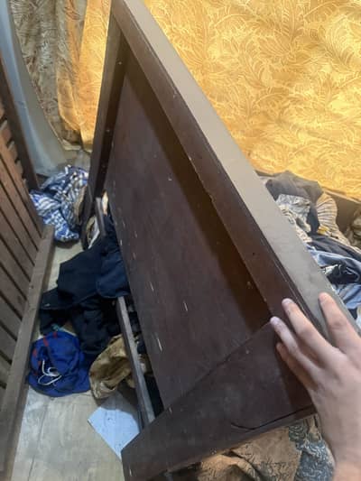 Single wooden bed urgent sale