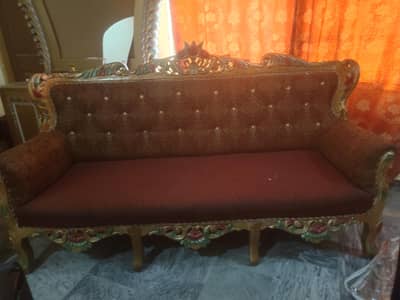 3 seater sofa and 2 single sofas with table