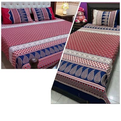 Premium 3-Piece Crystal Cotton Bedsheet Set