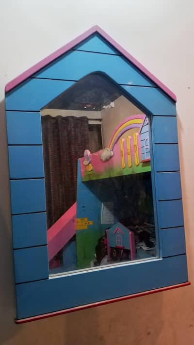 `Wooden Double Bed For Kids - cupboard Ke Sthth