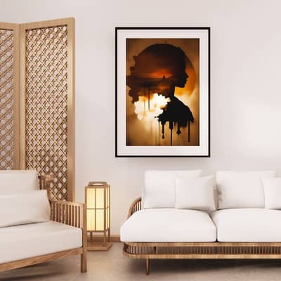 Premium Golden Silhouette Wall Art | Modern Home Decor