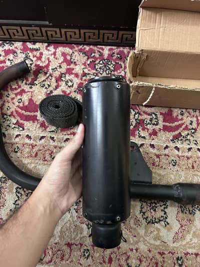 Sc Project Exhaust With Cg 125 Bend Pipe With Moxi Handle Bar