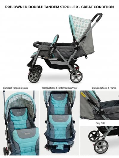 Affordable Used Twin/Double Stroller (Push Chair) in Good condition
