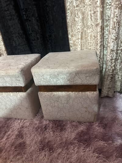 beautiful upholstered sitting stool -2 pieces
