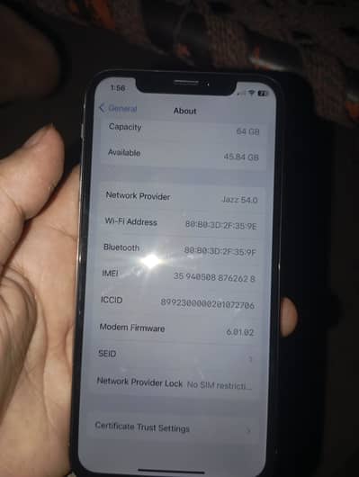 Apple iPhone X 64gb official pta approved