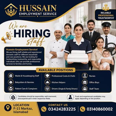 Professional Domestic & Household Staff Services – Islamabad