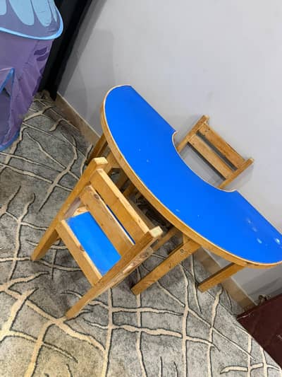 study table with two chairs for toddlers