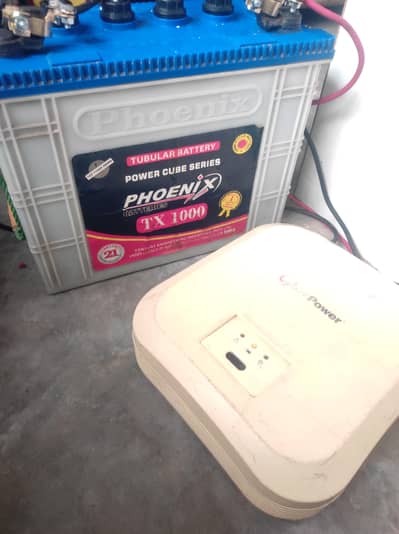 Phoenix battery tublar 1000 + Cyber power inverter ups working fine
