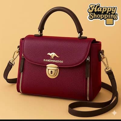 Maroon Leather Crossbody Bags For Girls