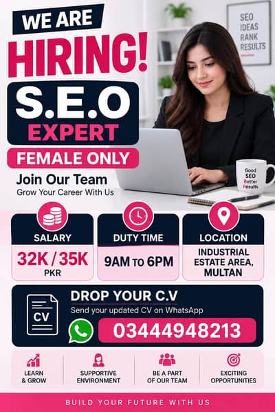 Expert SEO required only female