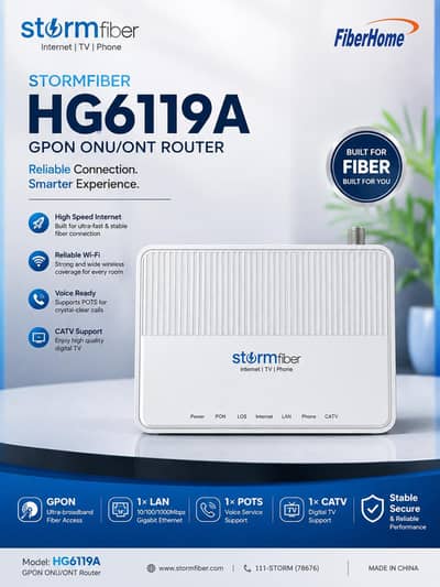 FiberHome HG6119A GPON ONU/ONT Router