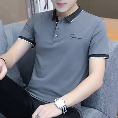 Men’s Grey Casual Polo Shirt
