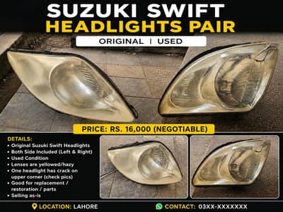 Suzuki Swift Original Headlights – Pair