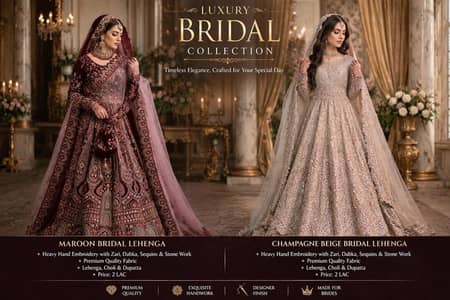 Luxury Bridal Lehnga | Heavy Embroided pakistani Wedding Dress |