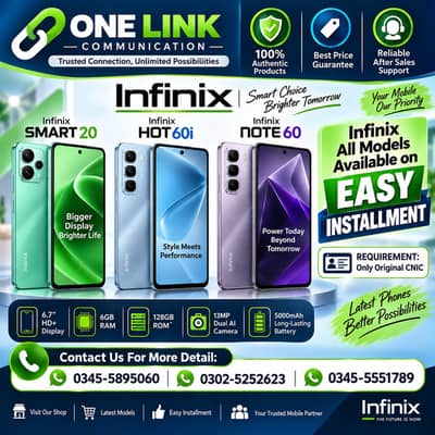 Infinix Hot 60i ( 6/128GB ) Available on Easy Installment