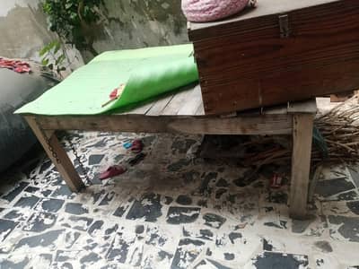Wooden large bench for meat shop and other shops