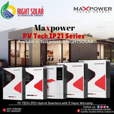 Max Power PV-TECH 3years Replacement Warranty.