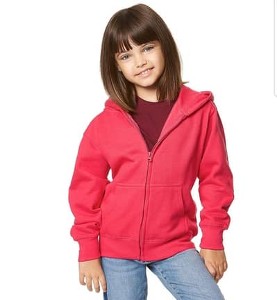 Gilr's Fashion Zipper Fleece Hoodie with pockets for Sale