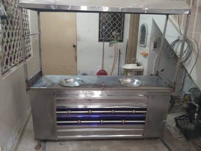 Stainless Steel Biryani Food Display Counter – Commercial Restaurant