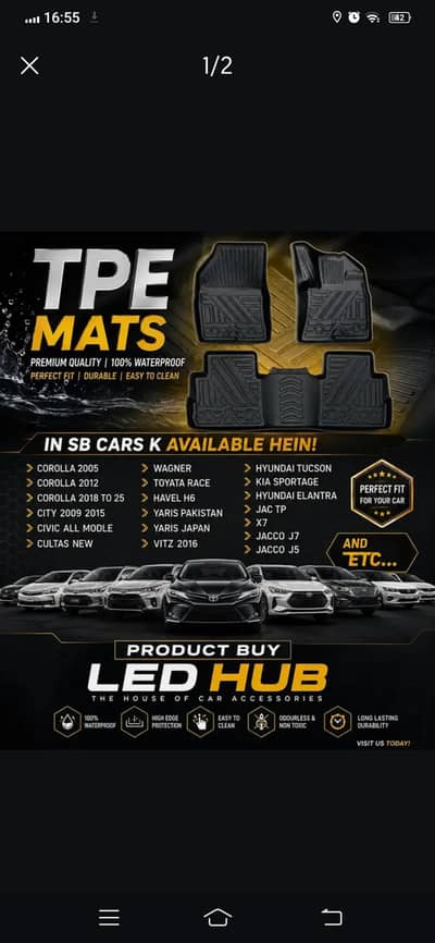tpe mats all car model