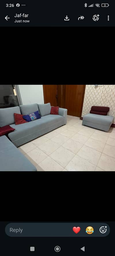 L shaped 7 seater plus foot rest for Sale