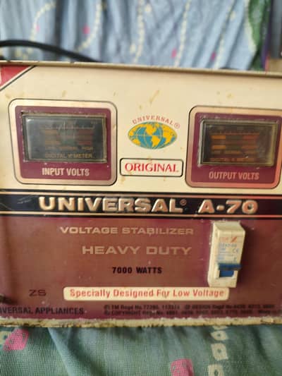 Universal A-70 7000 watt  Heavy Duty Voltage Stabilizer silver me he