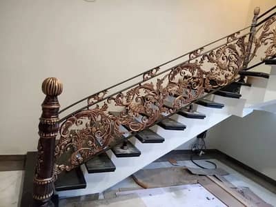 Wrought and cast iron work-gates railing-customized CNC designs-