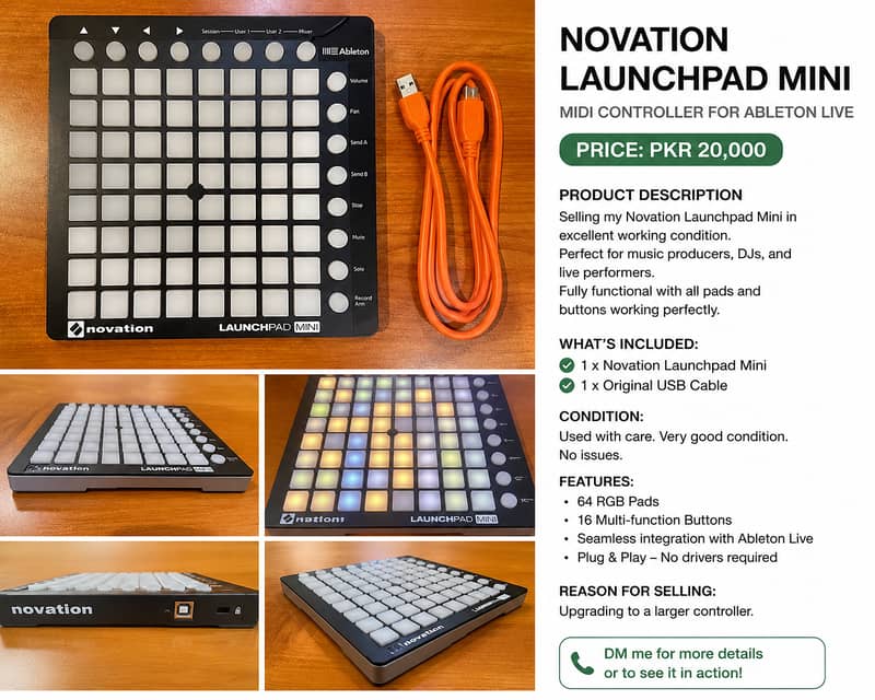 Novation Launchpad Mini MIDI Controller – Excellent Condition 1