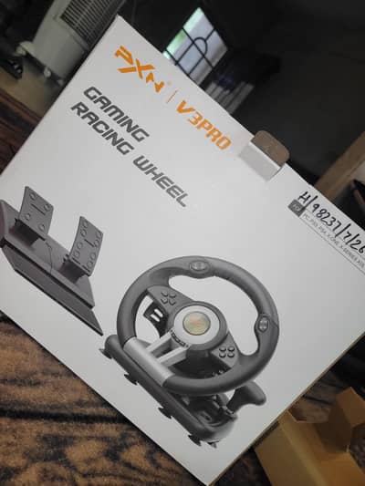 PXN V3 PRO Gaming Steering Wheel for PC Games
