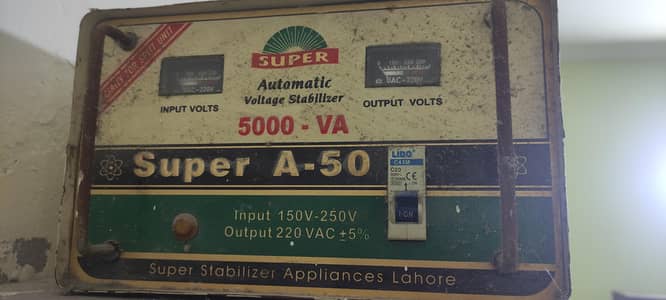 Super A-50 Automatic Voltage Stabilizer – 5000 VA