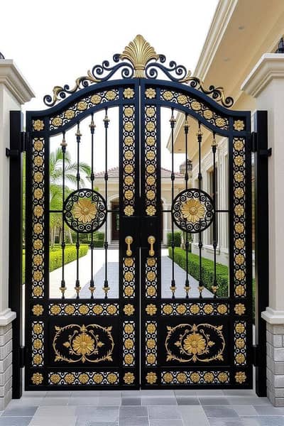 CNC Gate -Steel Gate - Double door gate - Iron Gate - Laser Cut design