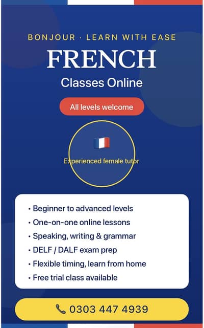  French Language Classes – All Levels | Online