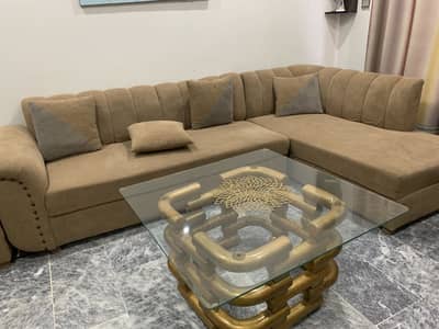 L shape sofa set with table only use few months