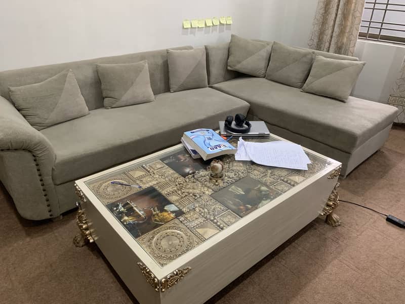 L shape sofa set without table 1