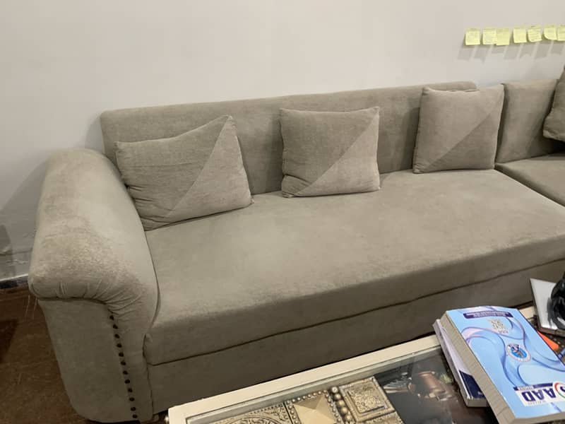 L shape sofa set without table 4