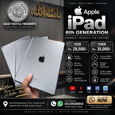 Apple iPad 6th Generation 32GB 128GB | Factory Unlocked