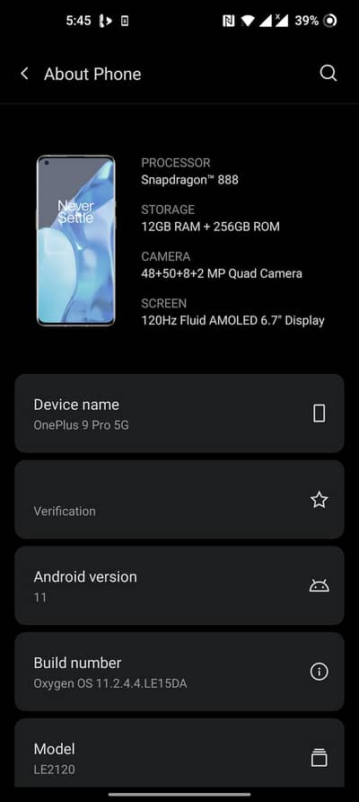 One Plus 9 Pro