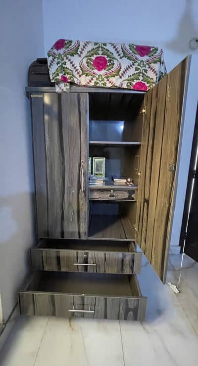 Premium Wood Safety Wardrobe -Like New Condition - Wooden safe almari