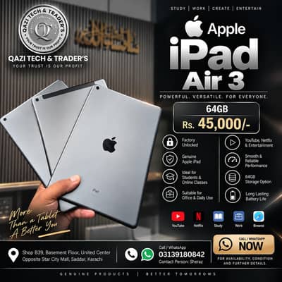 Apple iPad Air 3 64GB | Factory Unlocked | Original
