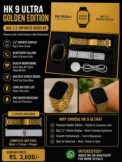hk 9 ultra golden Edition mobile watch