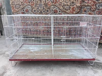 big size double partition brids cage