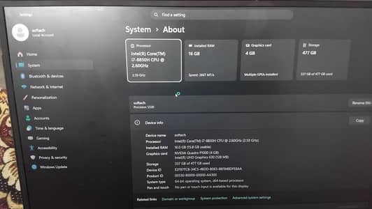 Dell precission 5530 ci7 8th gen