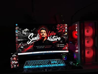 Gaming PC + ASUS ROG 32" Curved Gaming Monitor for Sale