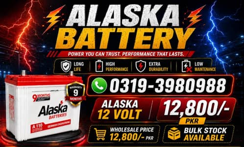 Alaska 12volt  110  battery  9 months warranty