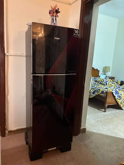 Haier HRF-276IPRA Red Glass Inverter Fridge – Only 2 Months Used
