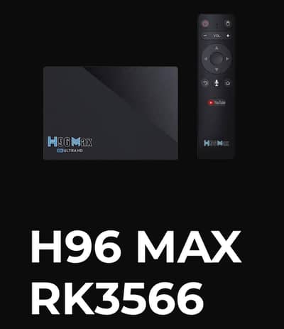H96 MAX RK3566 Android HD SMART TV Box . Original 8gb ram 128 storage
