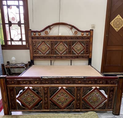 iron double bed king size