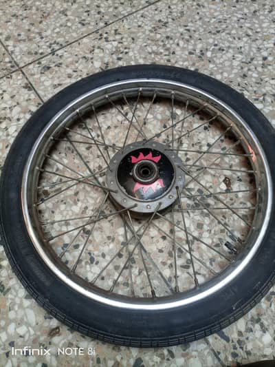 CG 125 FRONT WHEEL COMPLETE WITH HUB