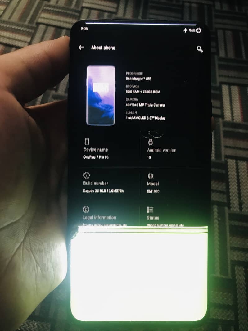 One Plus 7Pro 5G  Panel broken 6